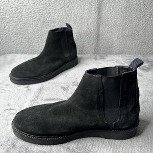 Zara Chelsea Boots Shoes Mens Size 43 US 10 Black Suede‎ Slip On Dress Casual